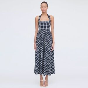 ISO Hill House Fleur Midi Grecian Check Size Small